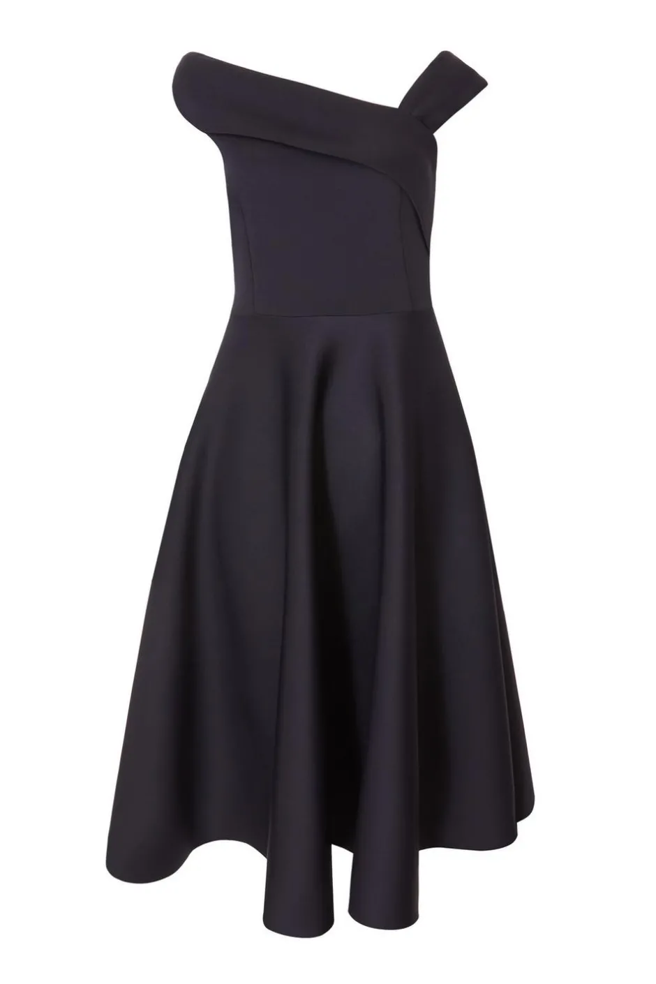 Quiz Asymmetric Skater Dress Navy Hot
