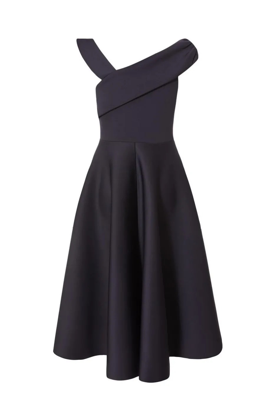 Quiz Asymmetric Skater Dress Navy Hot