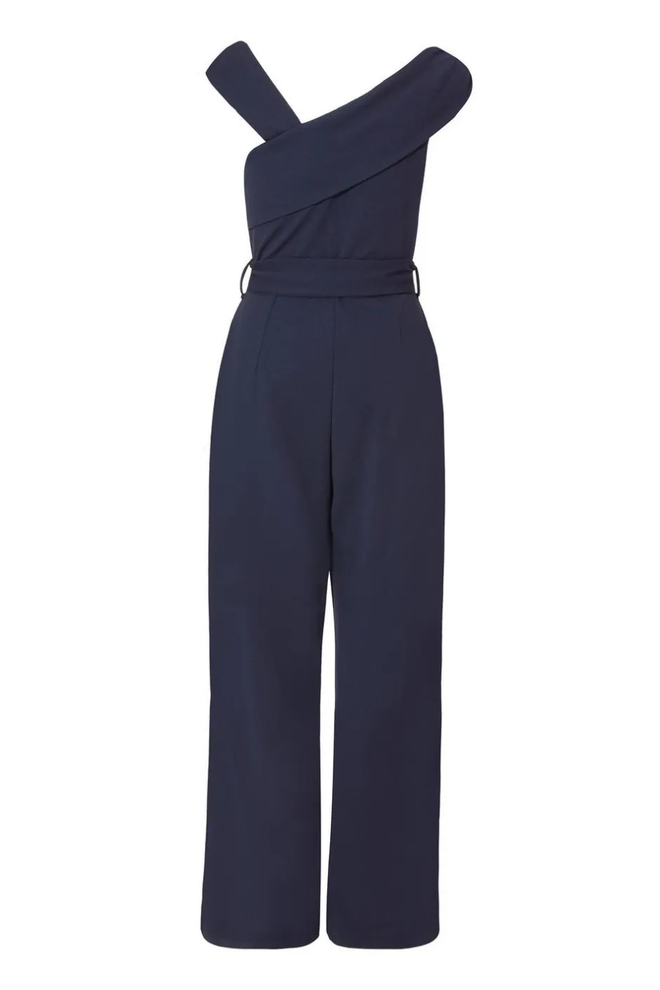 Quiz Navy Asymmetric Wide Leg Jumpsuit Outlet
