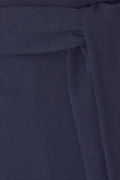 Quiz Navy Asymmetric Wide Leg Jumpsuit Outlet