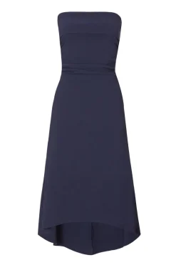 Quiz Bandeau Midi Dress Navy Hot