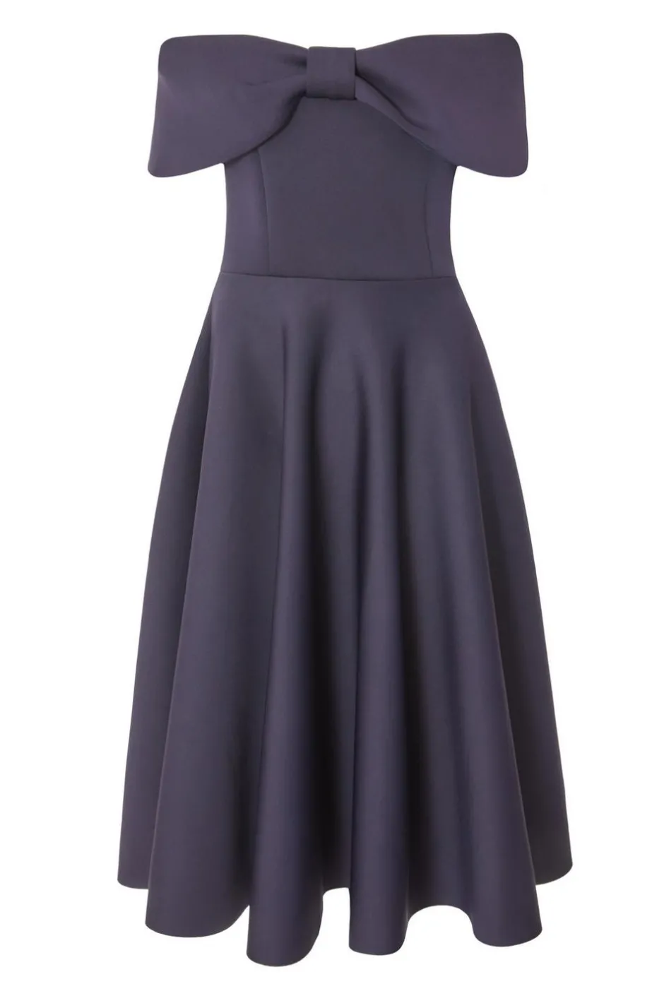 Quiz Navy Bardot Bow Skater Dress New