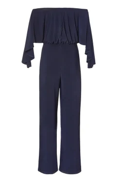 Quiz Navy Bardot Jumpsuit Discount