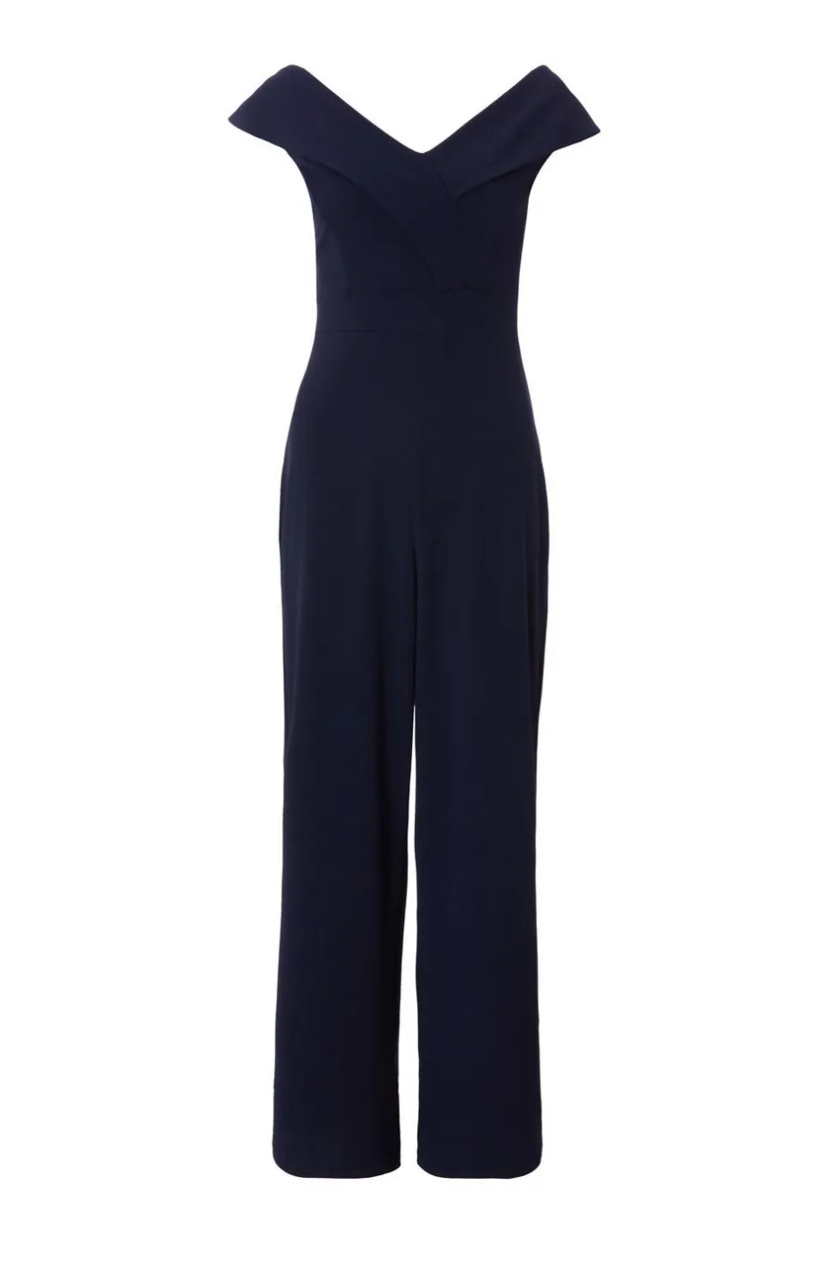 Quiz Navy Bardot Wide Leg Jumpsuit Sale