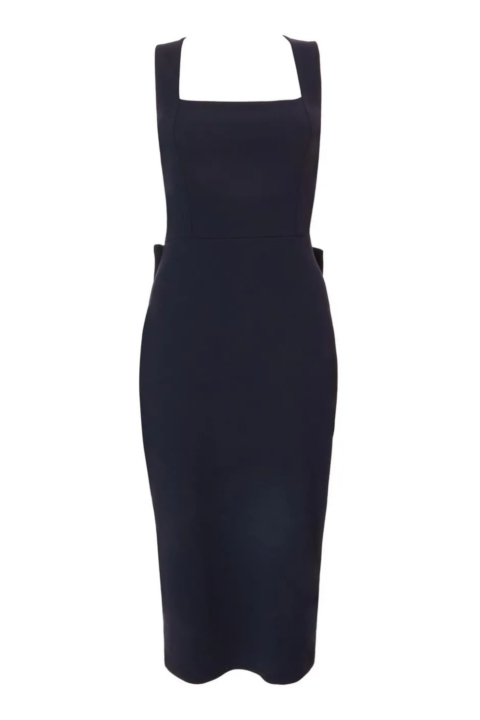 Quiz Navy Bow Back Midi Dress Clearance