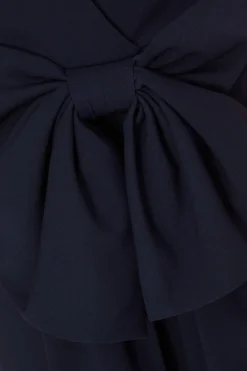 Quiz Navy Bow Back Midi Dress Clearance