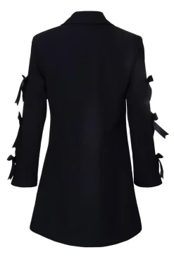 Quiz Bow Sleeve Blazer Dress Navy Best