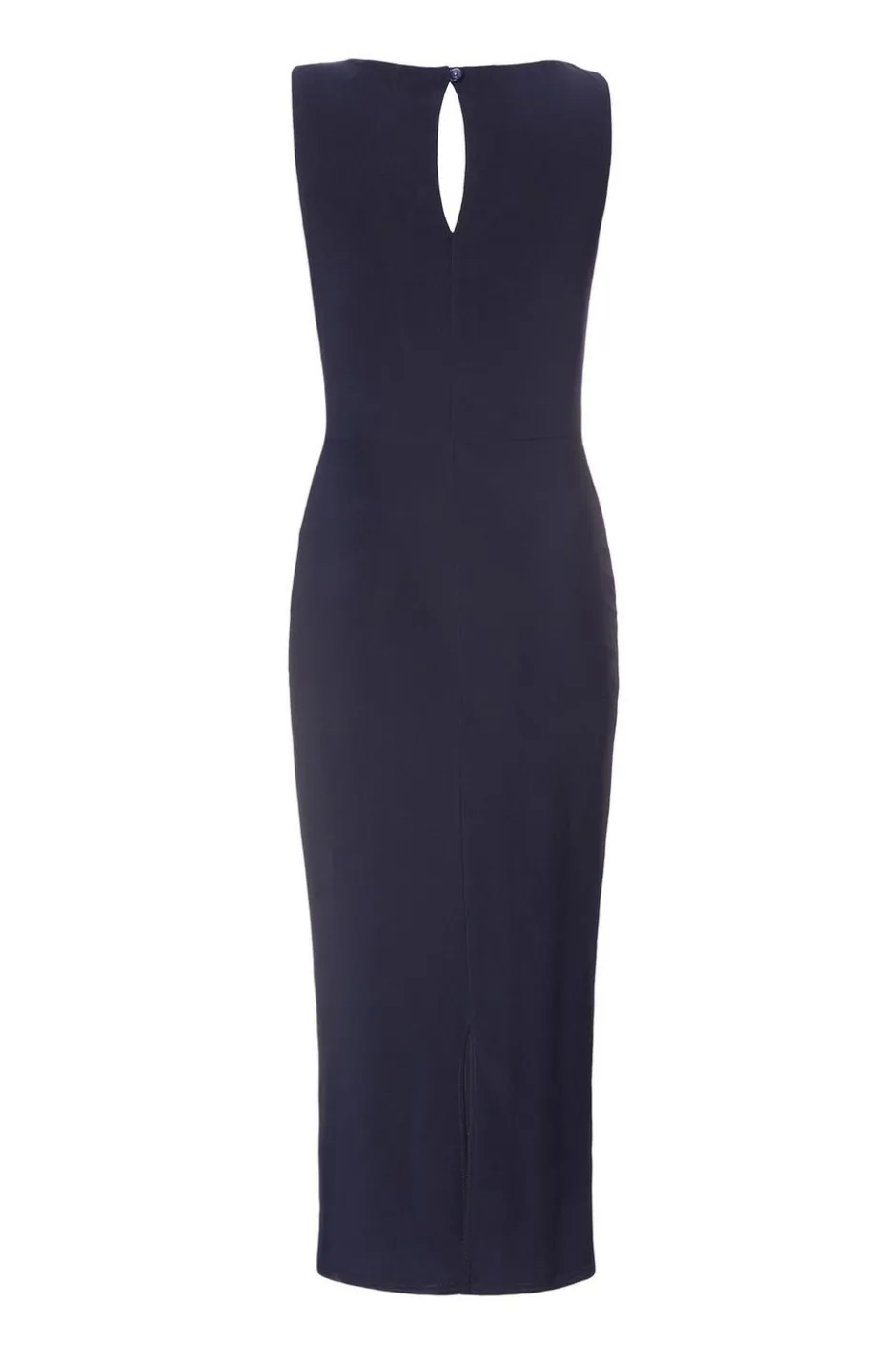 Quiz Navy Buckle Detail Midi Dress Discount