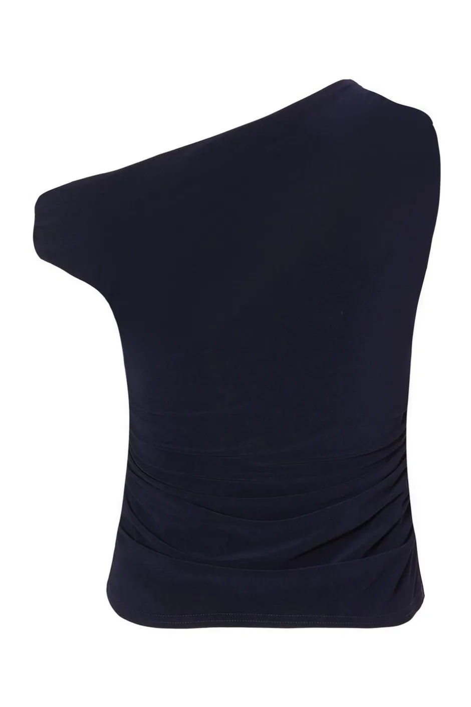 Quiz Navy Buckle Detail Ruched Top Clearance