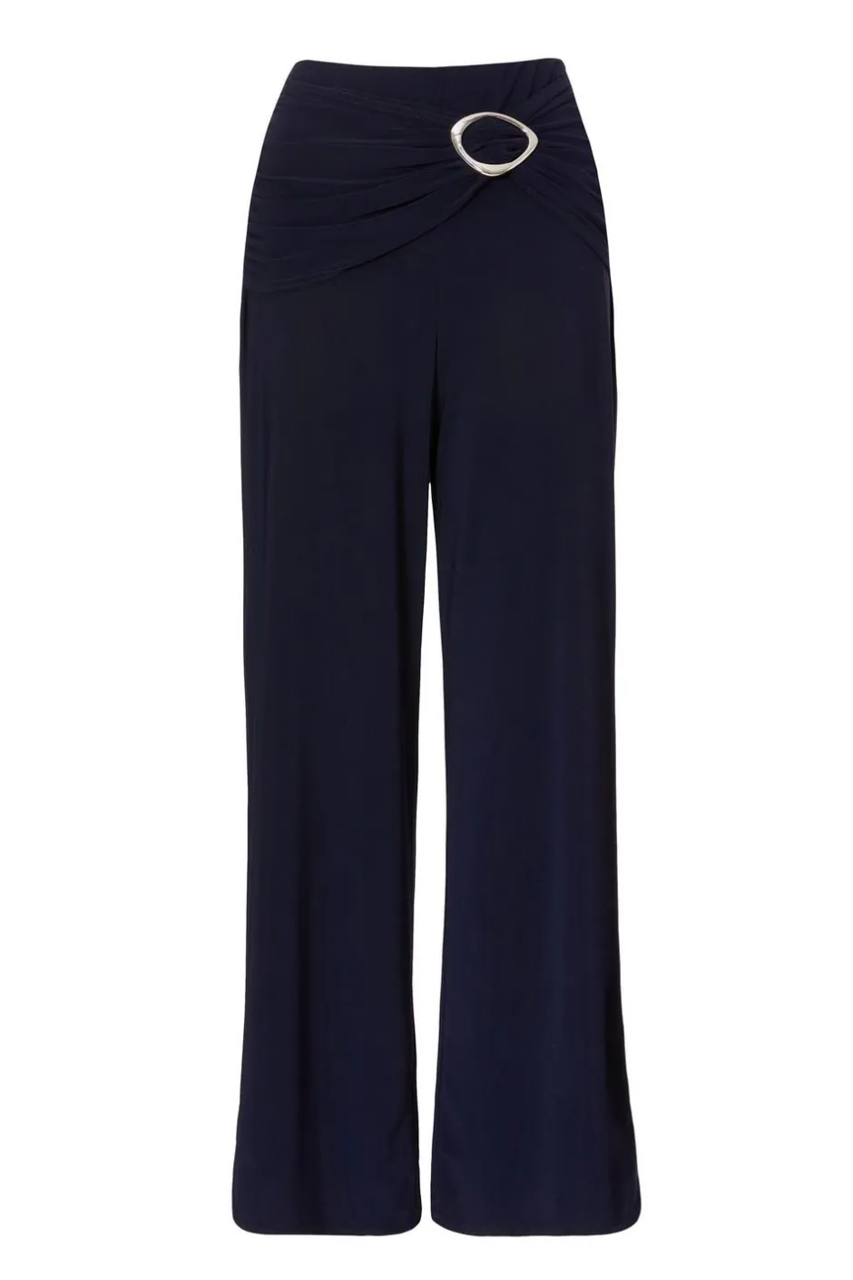 Quiz Navy Buckle Detail Trousers Discount