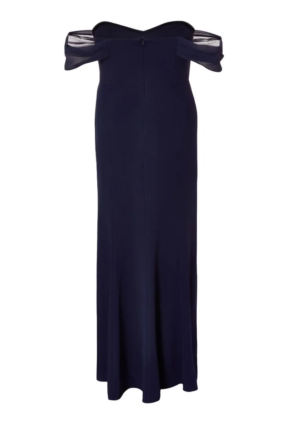 Quiz Chiffon Bardot Maxi Dress Navy Clearance