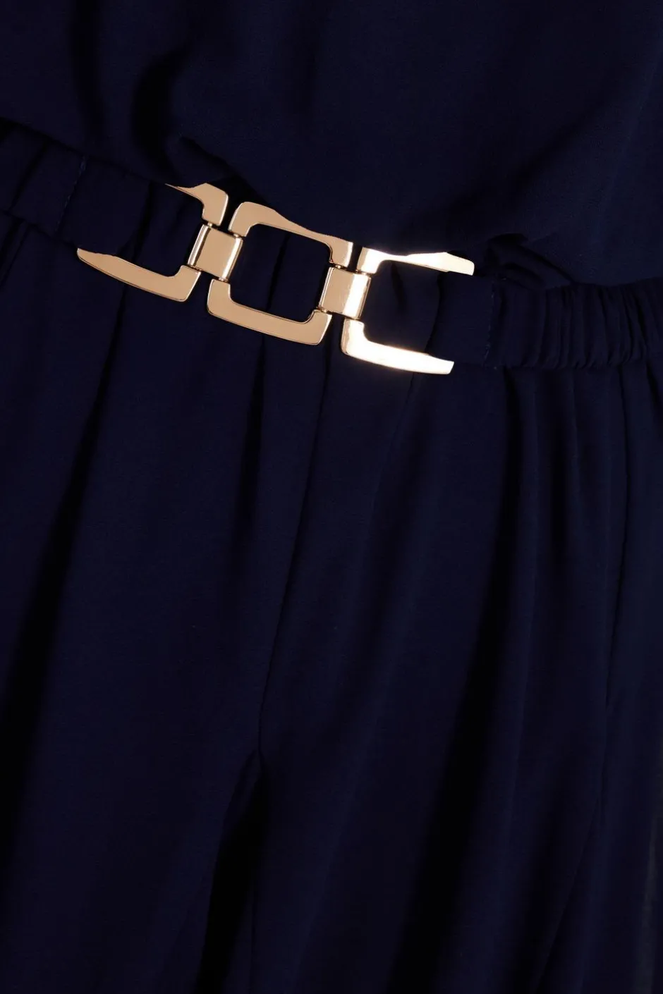 Quiz Navy Chiffon Long Sleeve Skater Dress Outlet