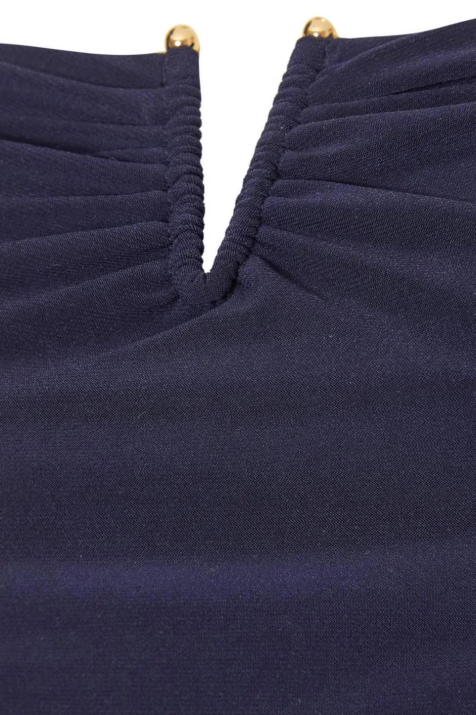 Quiz Collar Detail Ruched Midaxi Dress Navy Sale