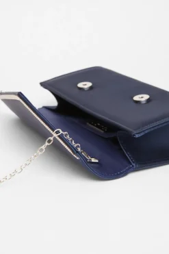 Quiz Diamante Clutch Navy Discount