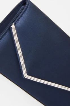 Quiz Diamante Clutch Navy Discount