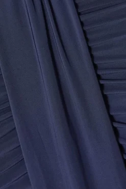 Quiz Drape Front Maxi Dress Navy Best