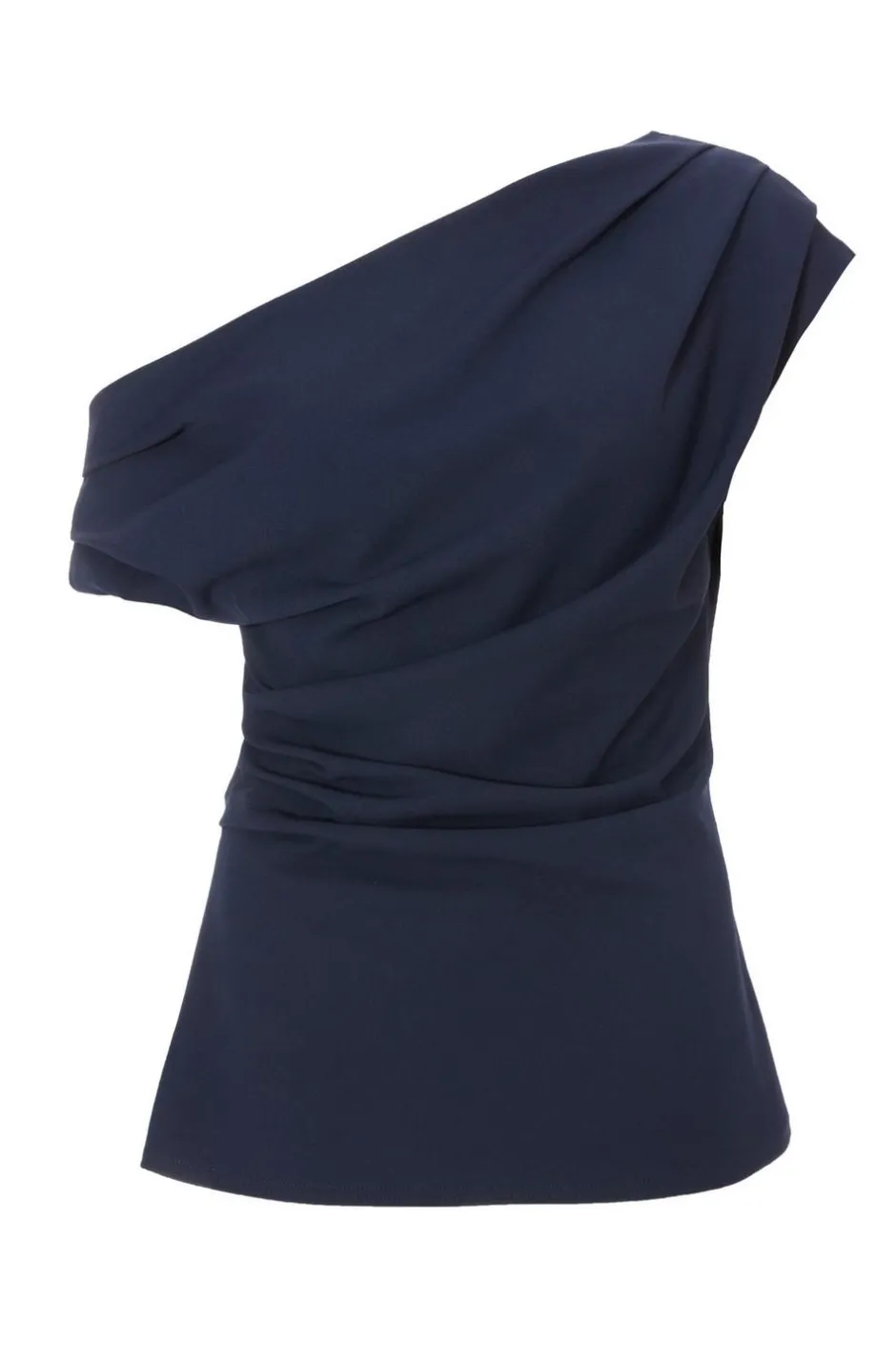Quiz Navy Drape Neck Top Hot