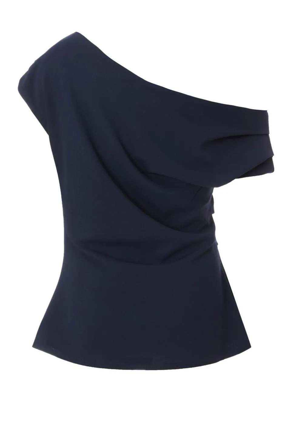 Quiz Navy Drape Neck Top Hot