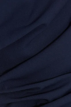 Quiz Navy Drape Neck Top Hot