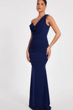 Quiz Drop Sleeve Maxi Dress Navy Online