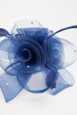 Quiz Feather Headband Fascinator Navy New