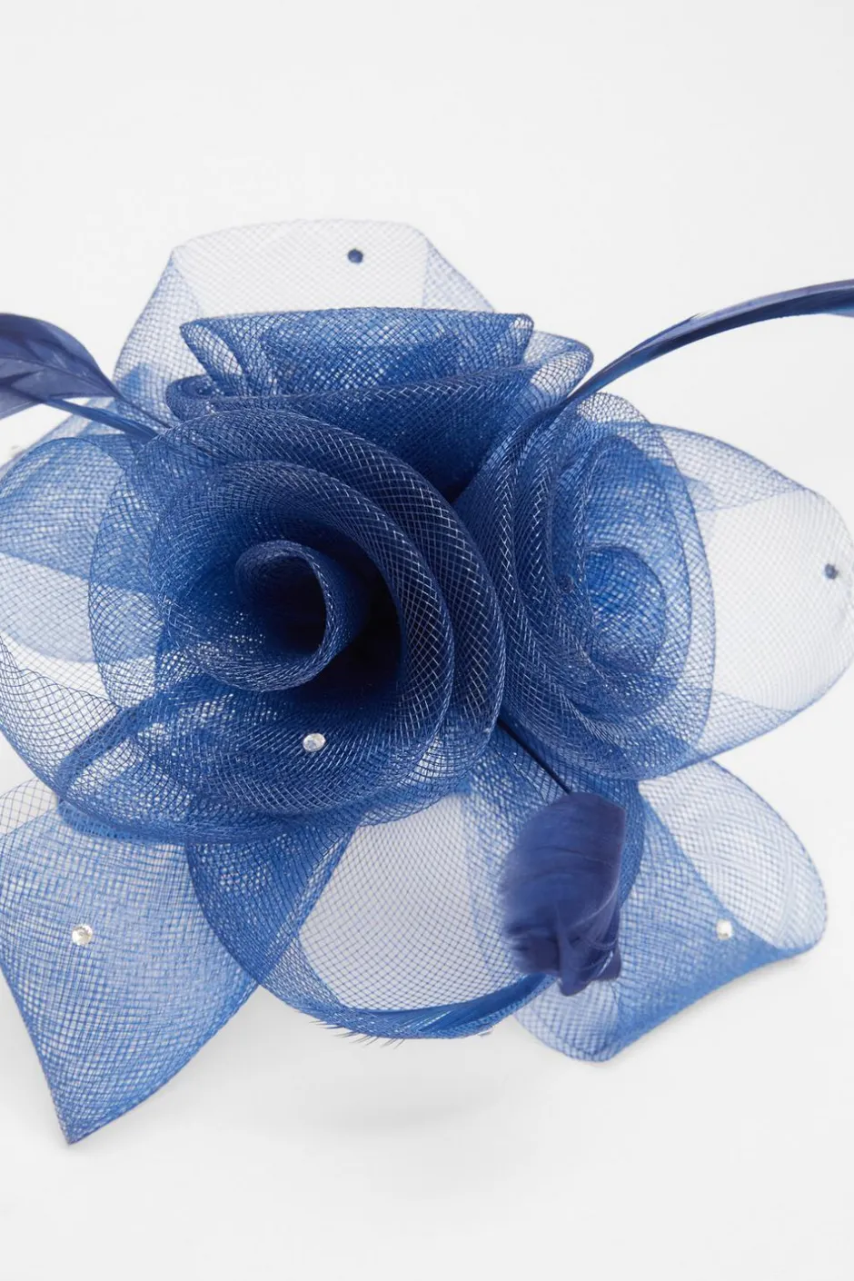 Quiz Feather Headband Fascinator Navy New