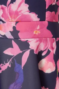 Quiz Navy Floral Midaxi Dress New