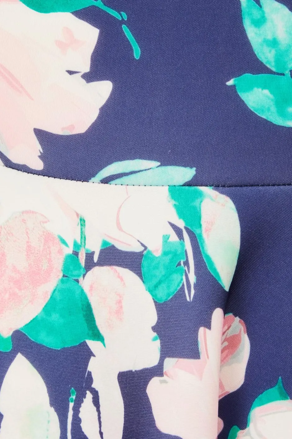 Quiz Navy Floral Print Skater Dress Discount