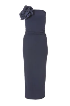 Quiz Navy Flower Embellished Midaxi Dress Online