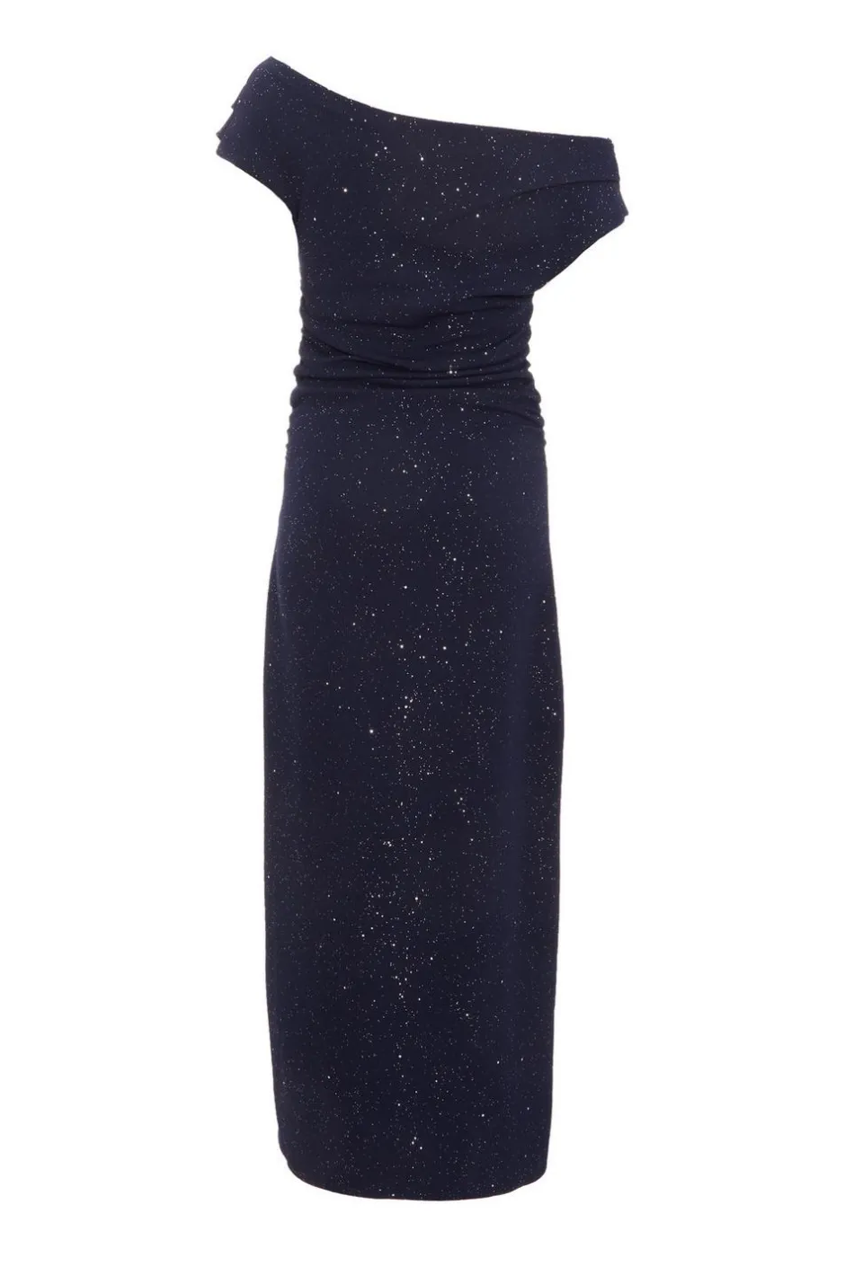Quiz Navy Glitter Asymmetric Midaxi Dress Hot