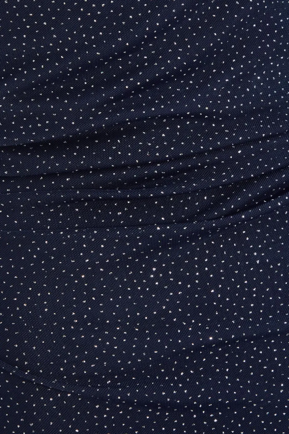 Quiz Glitter Mesh Midaxi Dress Navy Clearance