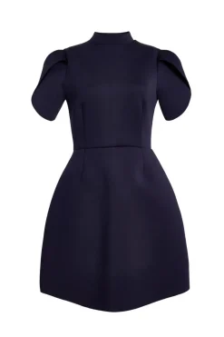 Quiz Navy High Neck Mini Dress New