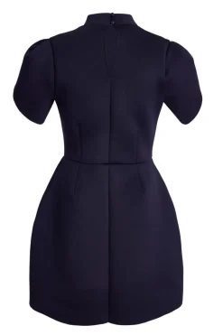 Quiz Navy High Neck Mini Dress New