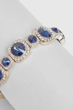 Quiz Jewel Stretch Bracelet Navy New
