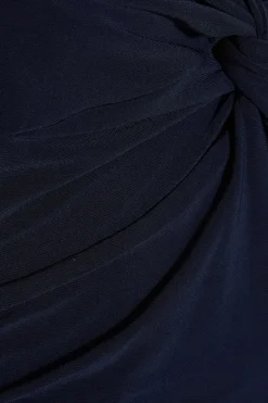 Quiz Navy Knot Front Midaxi Dress Discount