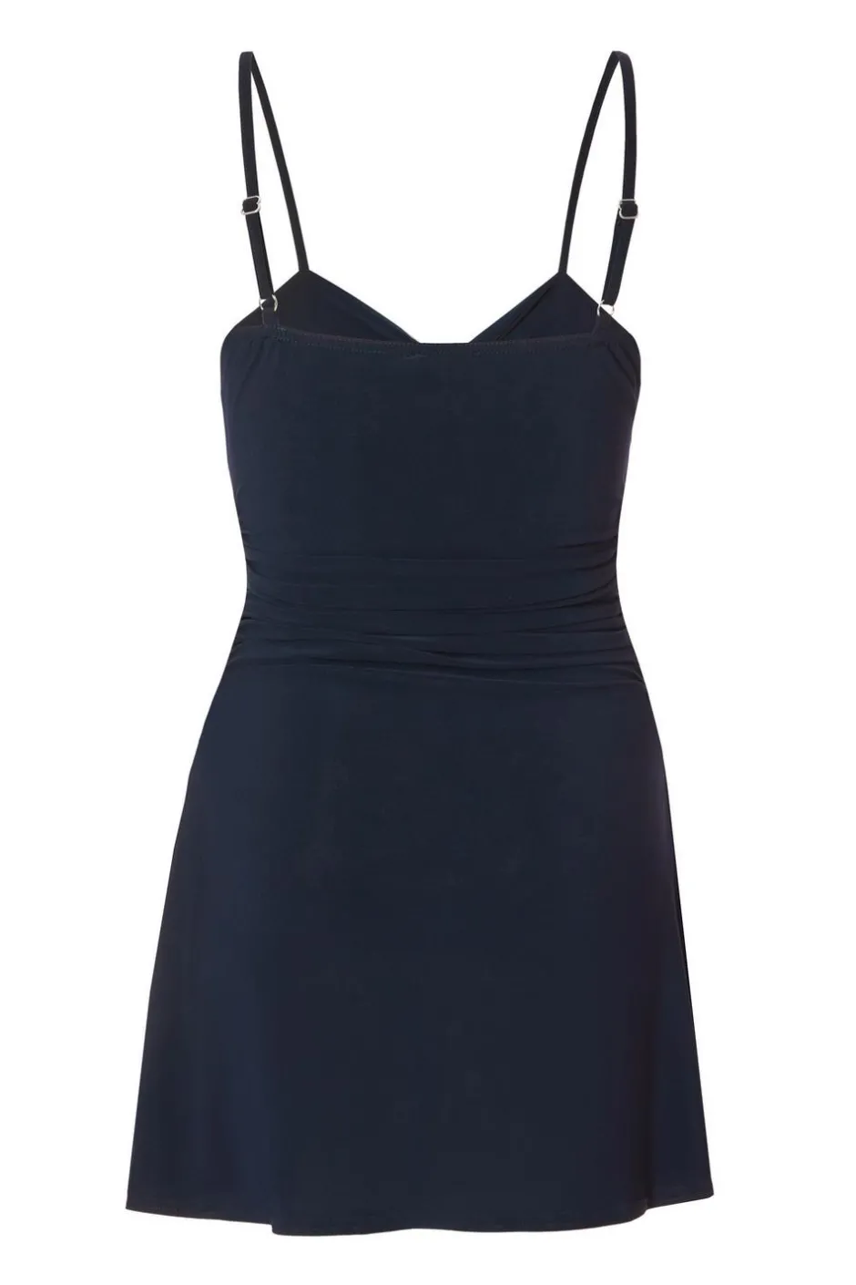 Quiz Knot Front Mini Dress Navy Clearance