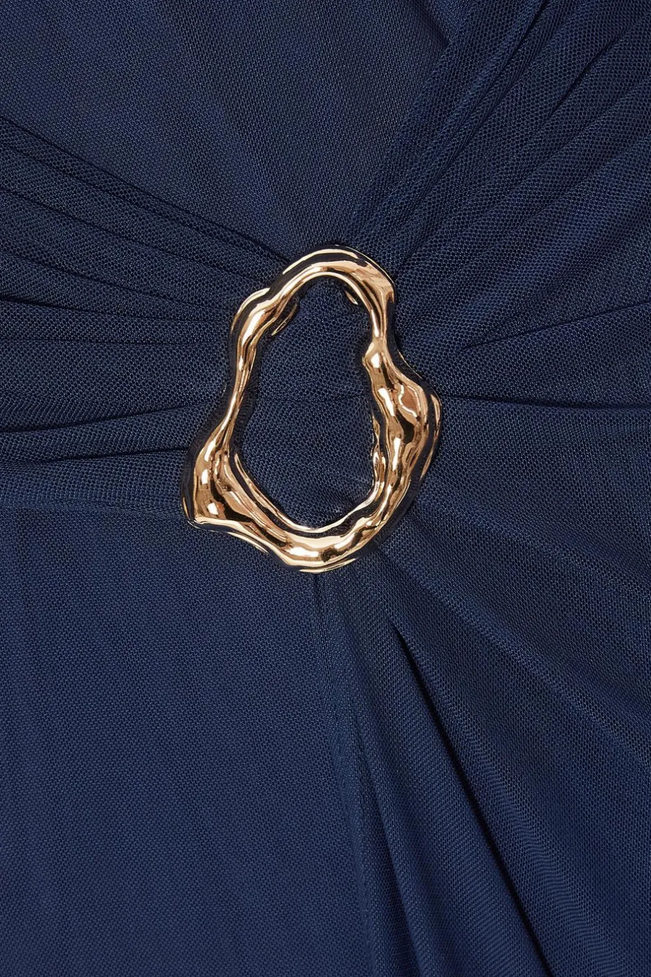 Quiz Mesh Buckle Midaxi Dress Navy Sale