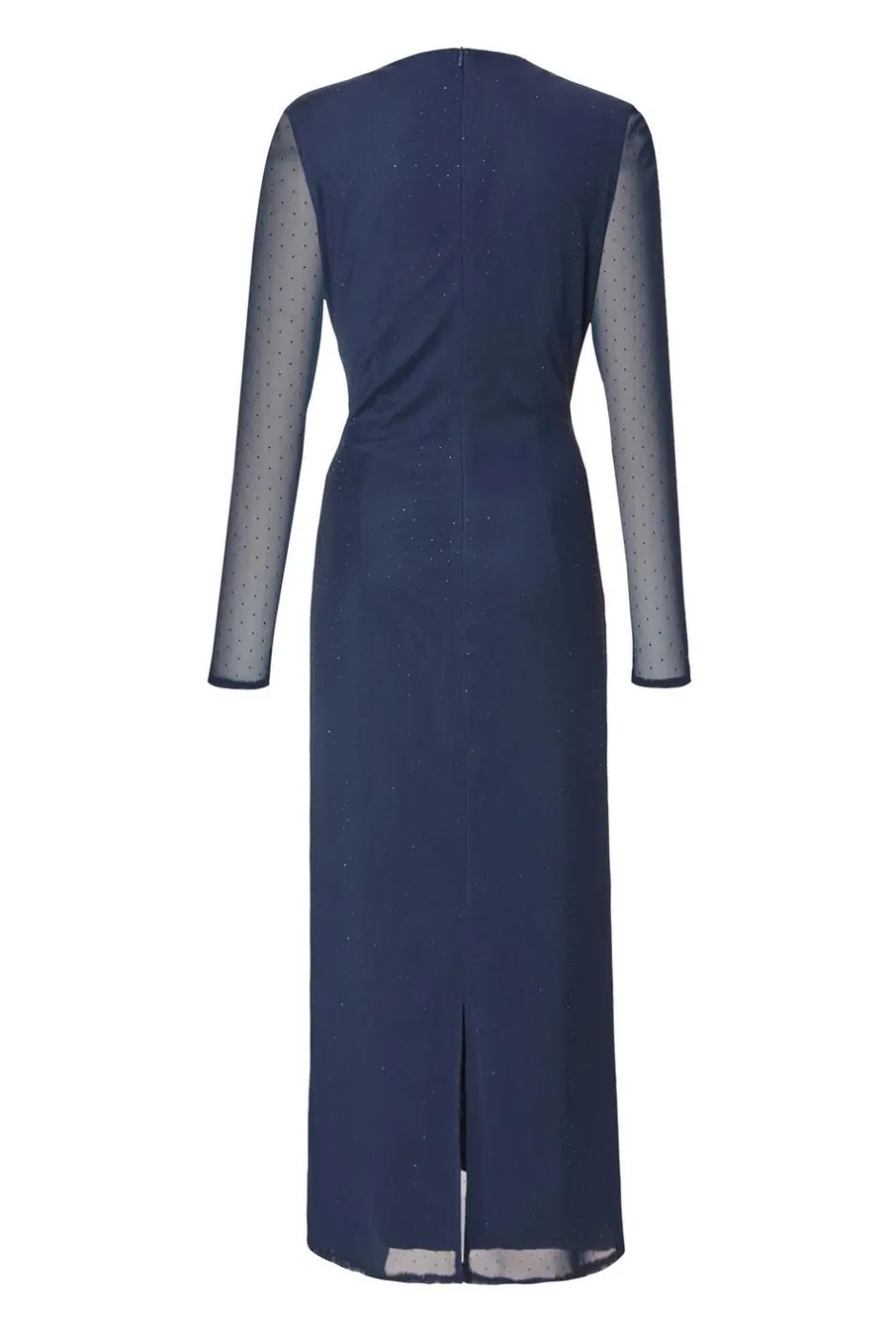 Quiz Navy Mesh Diamante Midaxi Dress Outlet