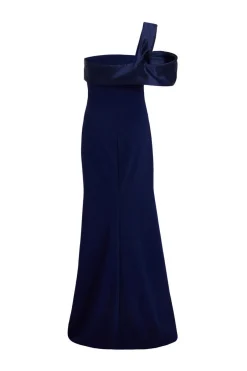 Quiz One Shoulder Maxi Dress Navy Sale