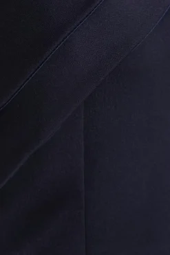 Quiz Navy One Shoulder Peplum Dress Sale