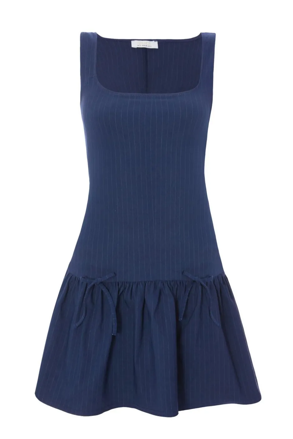 Quiz Navy Pinstripe Pleated Mini Dress