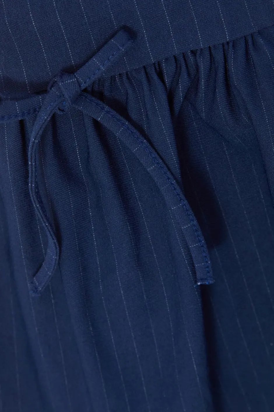 Quiz Navy Pinstripe Pleated Mini Dress