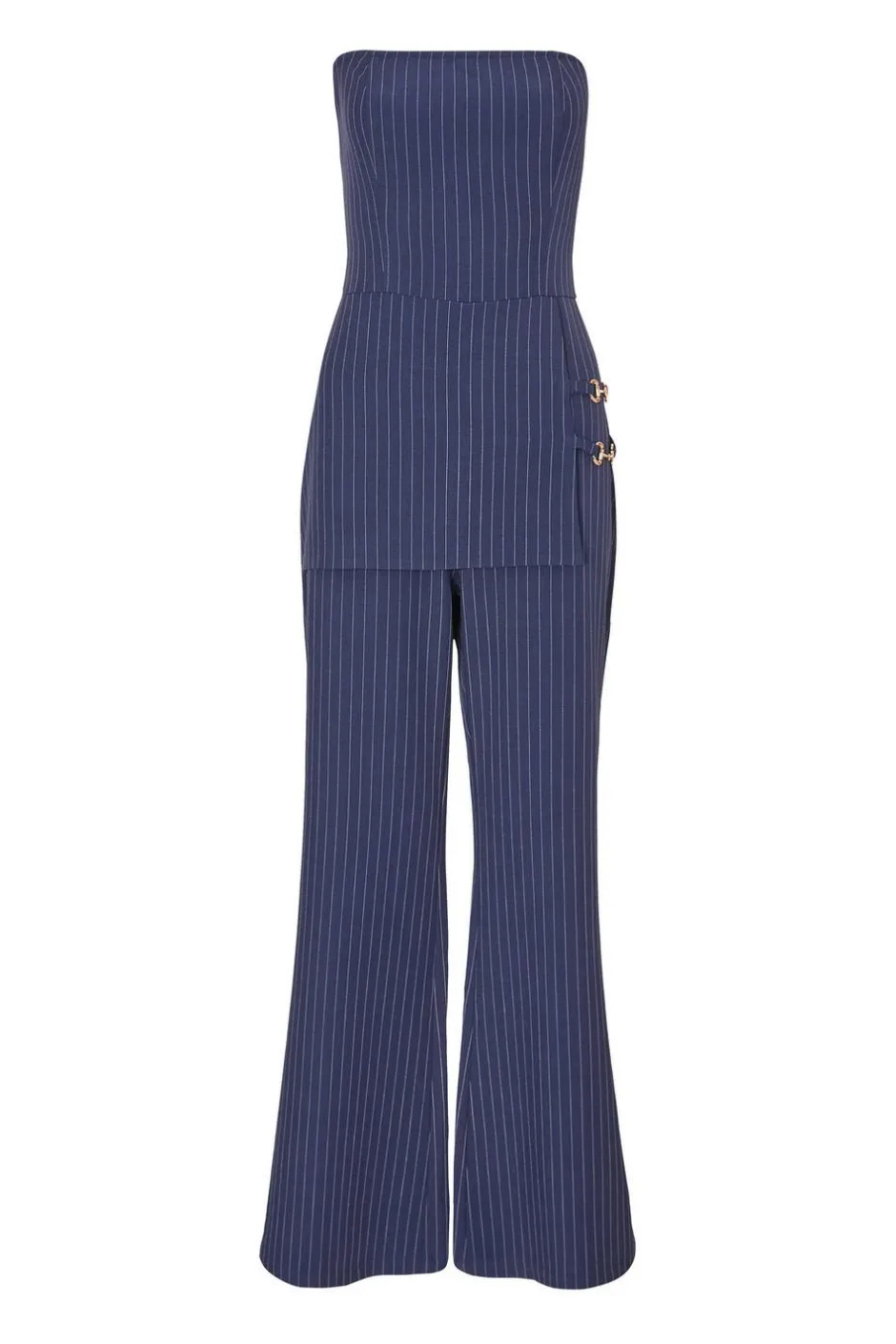 Quiz Navy Pinstripe Strapless Jumpsuit Online