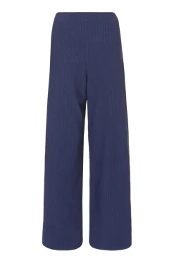 Quiz Navy Pinstripe Wide Leg Trousers Clearance