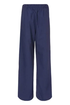 Quiz Navy Pinstripe Wide Leg Trousers Clearance