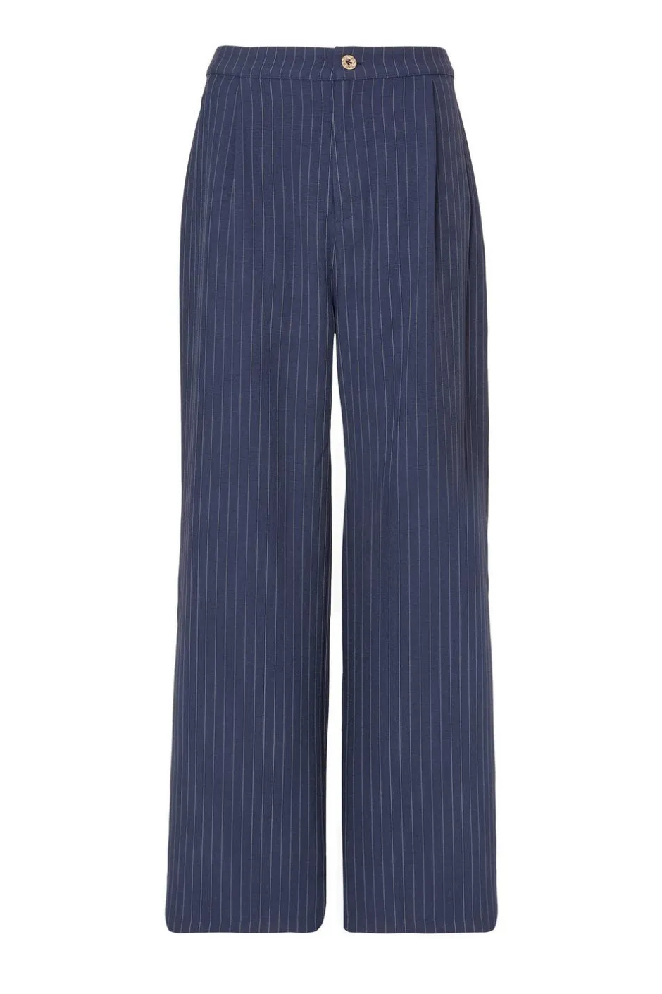 Quiz Navy Pinstripe Wide Leg Trousers Best