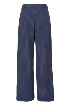 Quiz Navy Pinstripe Wide Leg Trousers Best