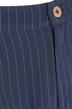 Quiz Navy Pinstripe Wide Leg Trousers Best