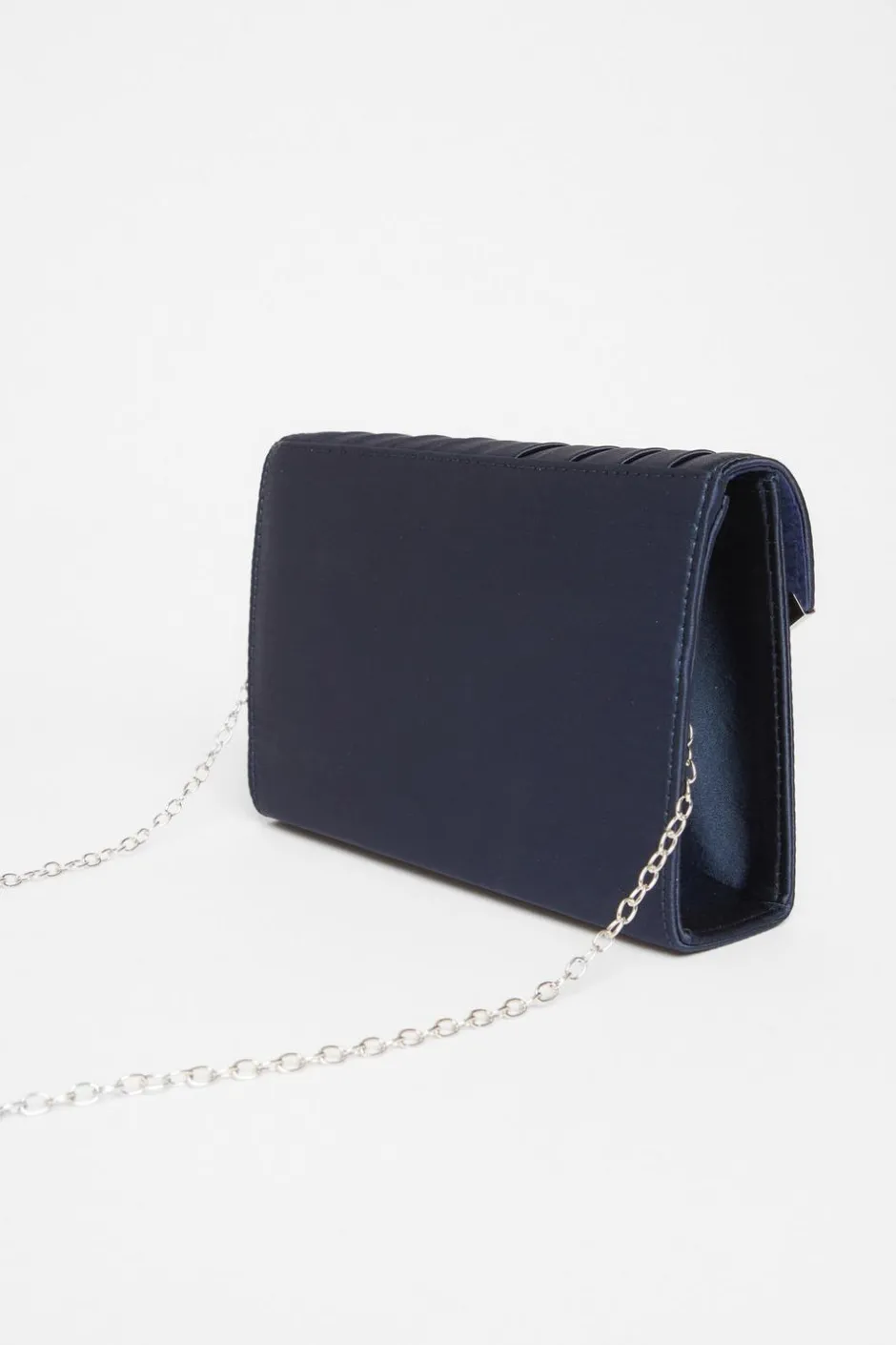 Quiz Pleated Clutch Bag Navy Sale
