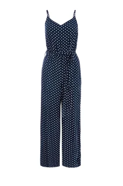 Quiz Navy Polka Dot Palazzo Jumpsuit Outlet